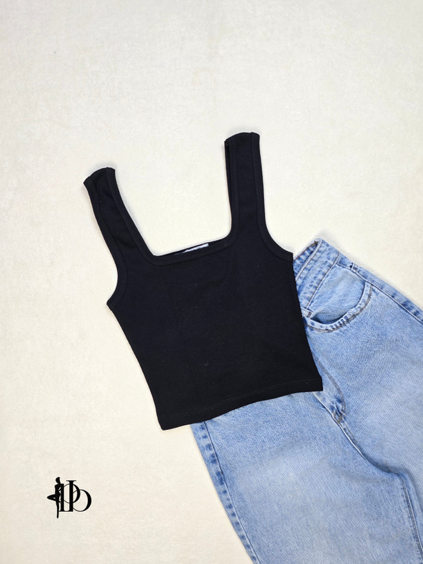 تاپ یقه خشتی کبریتی برند ZARA